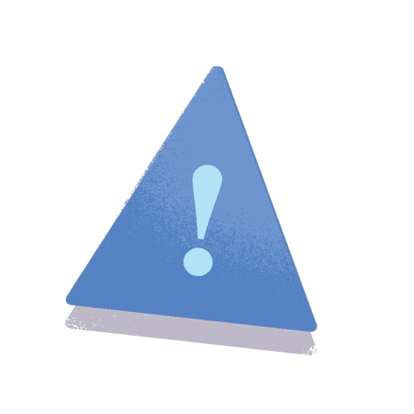 Warning triangle with exclamation mark